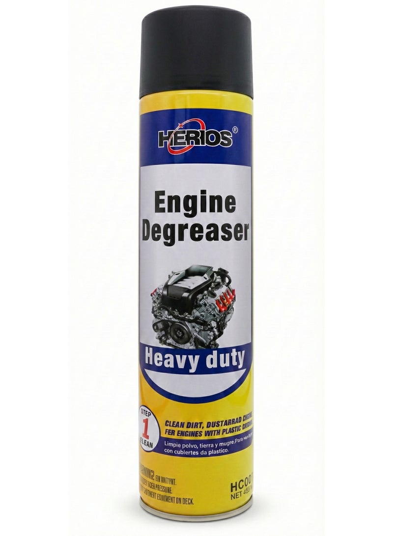 HERIOS Engine Degreaser (650ml) for Removing Tough Grease and Oil Build-Up, Heavy-Duty Formula, Clings to Surfaces, Fast Acting - Image 1